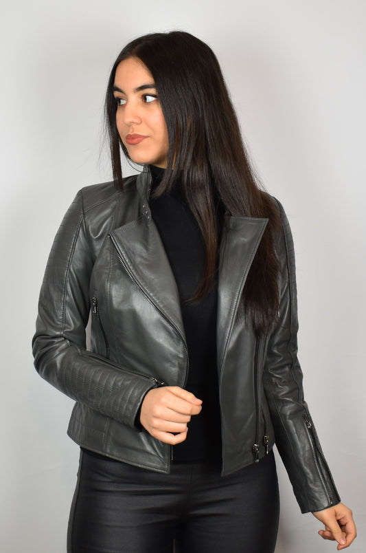 Stylische Damen  Lederjacke