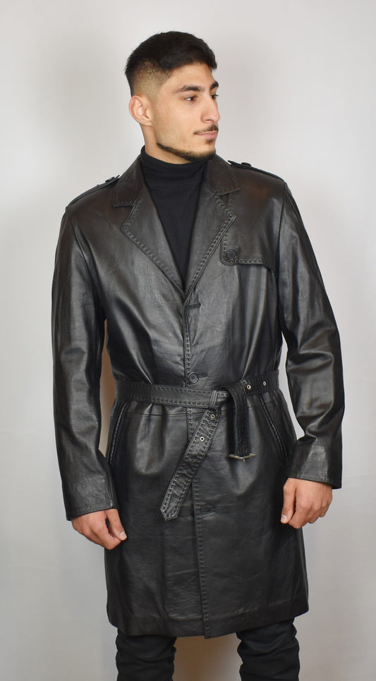 Eleganter Ledermantel Herren