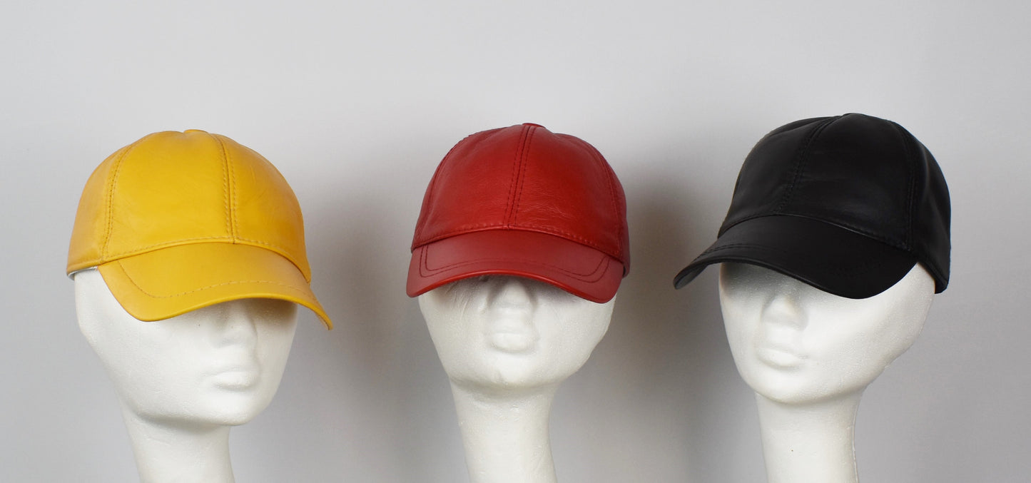 Leder Cap Basecap Ledermütze