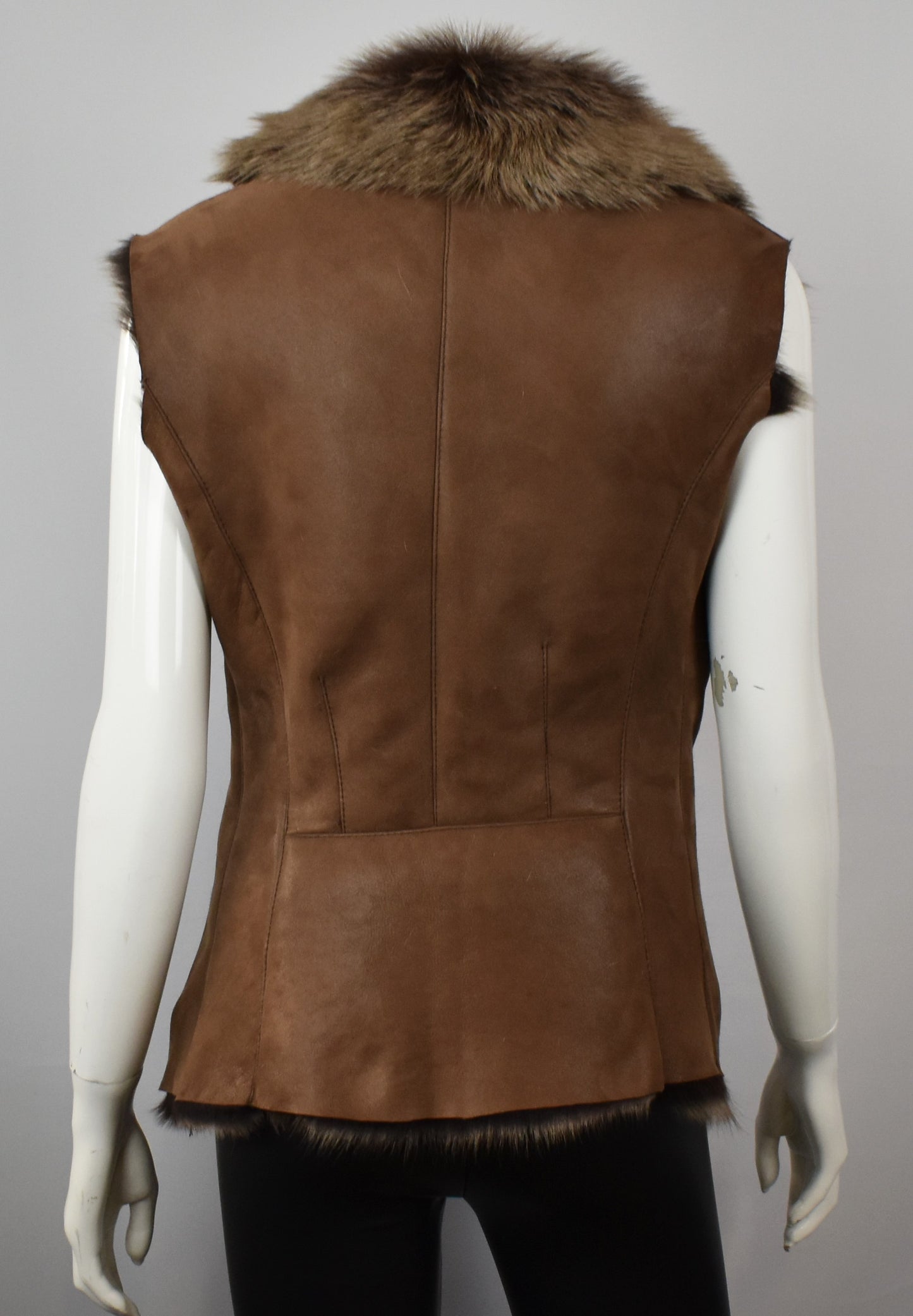 Damen Lammfellweste Winterweste mit Toskana Fell