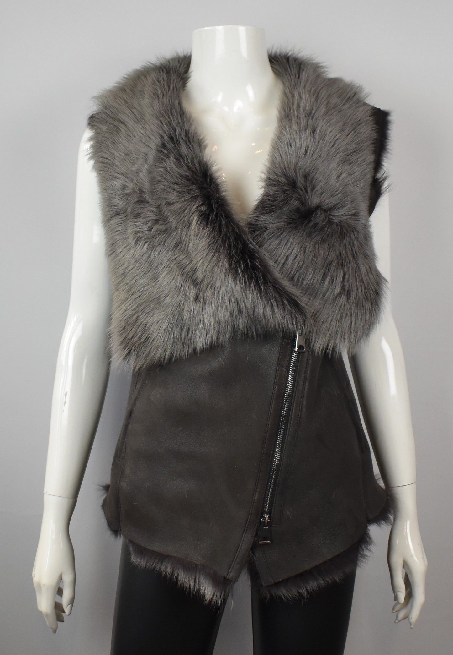 Damen Lammfellweste Winterweste mit Toskana Fell