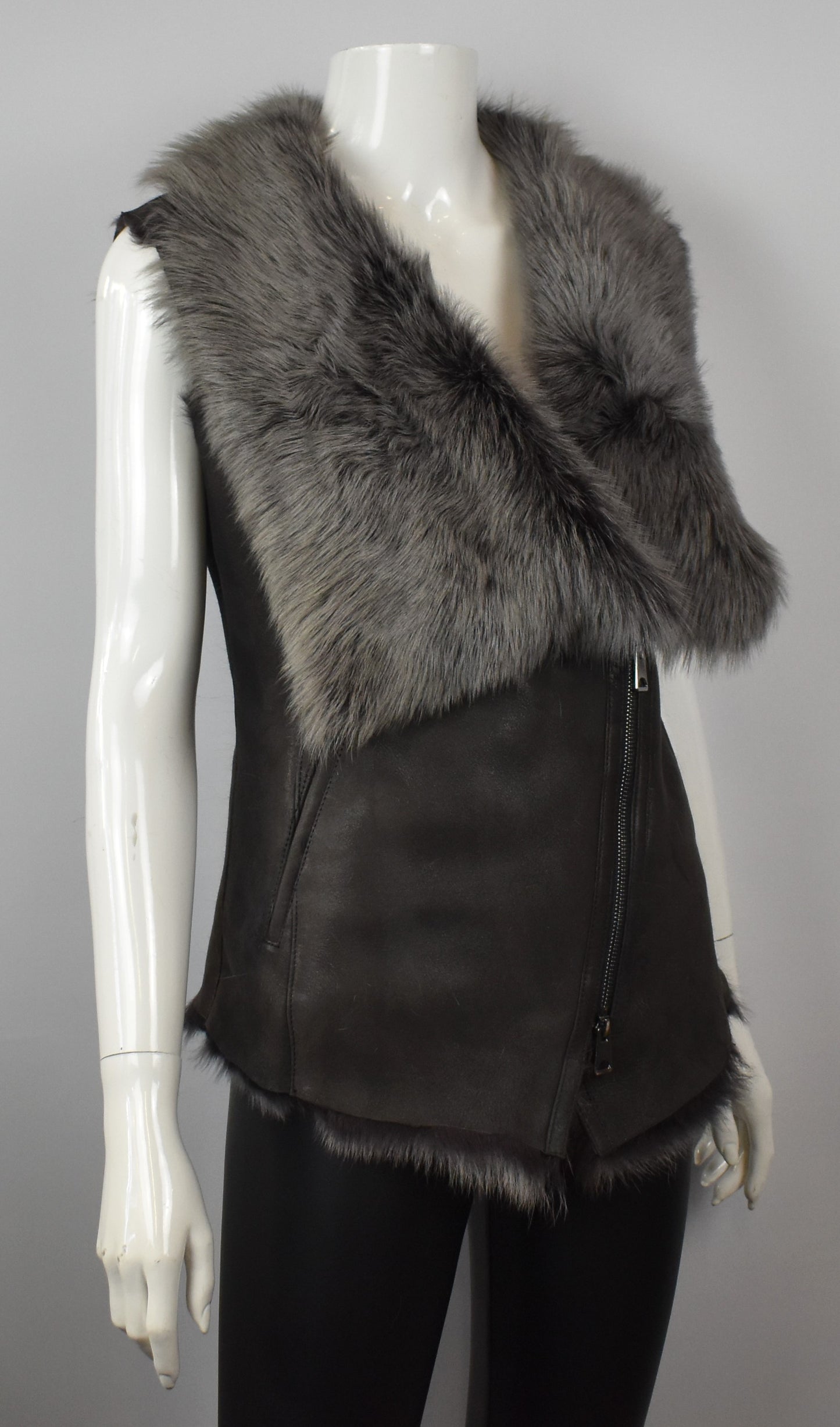 Damen Lammfellweste Winterweste mit Toskana Fell