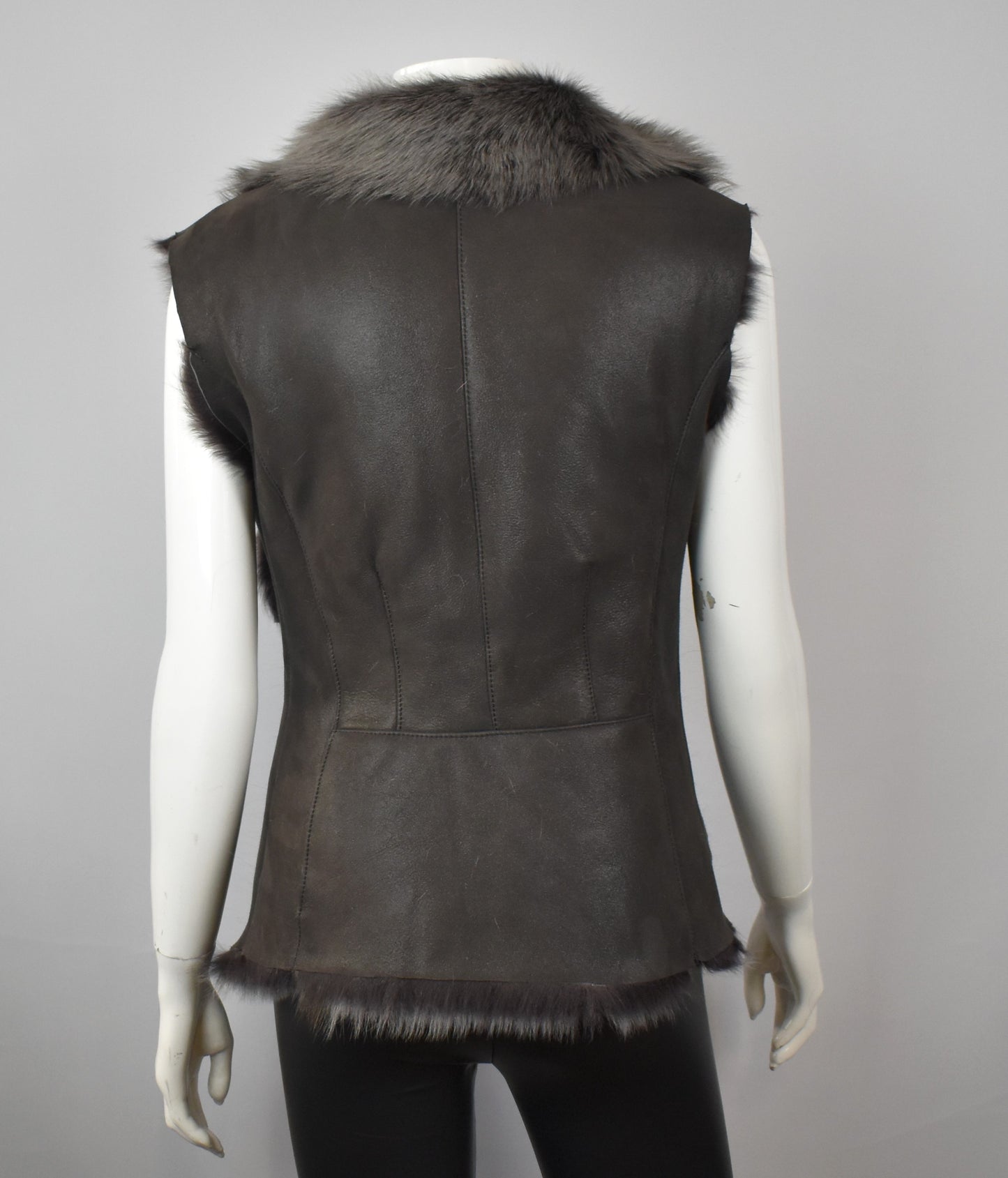 Damen Lammfellweste Winterweste mit Toskana Fell