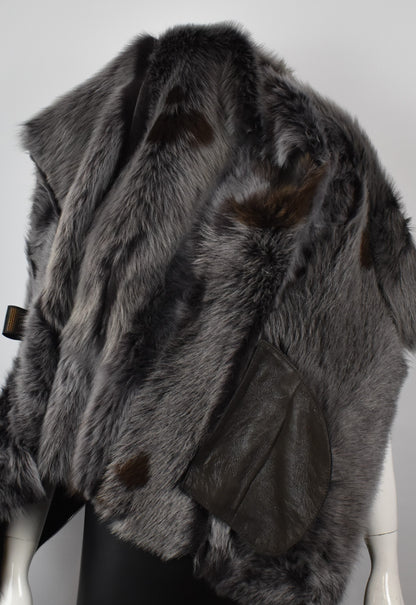 Damen Lammfellweste Winterweste mit Toskana Fell