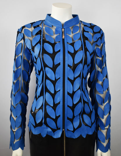 Designer Damen  Lederblazer Bluse