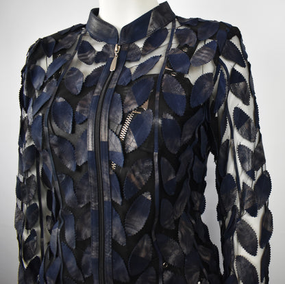 Designer Damen  Lederblazer Bluse