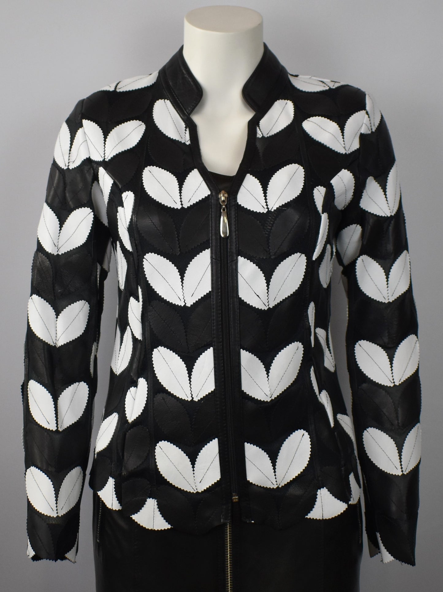 Designer Damen  Lederblazer Bluse