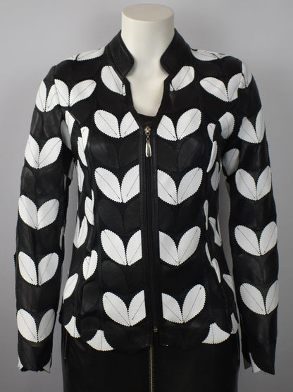Designer Damen  Lederblazer Bluse