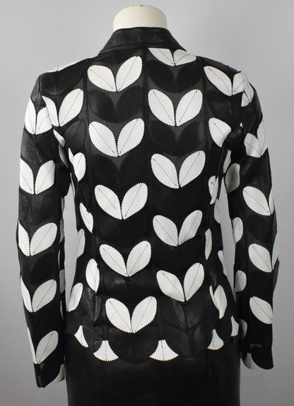 Designer Damen  Lederblazer Bluse
