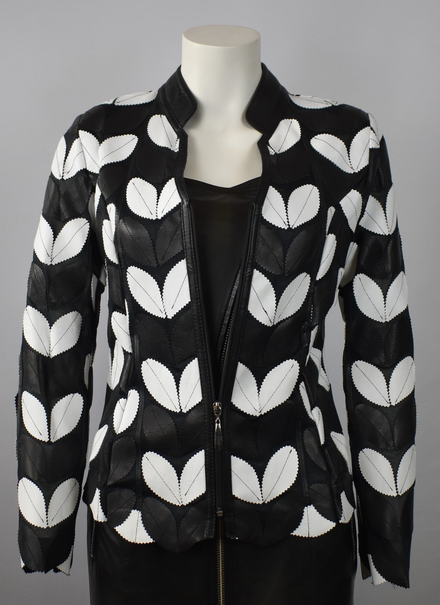 Designer Damen  Lederblazer Bluse
