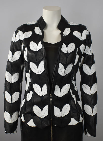 Designer Damen  Lederblazer Bluse