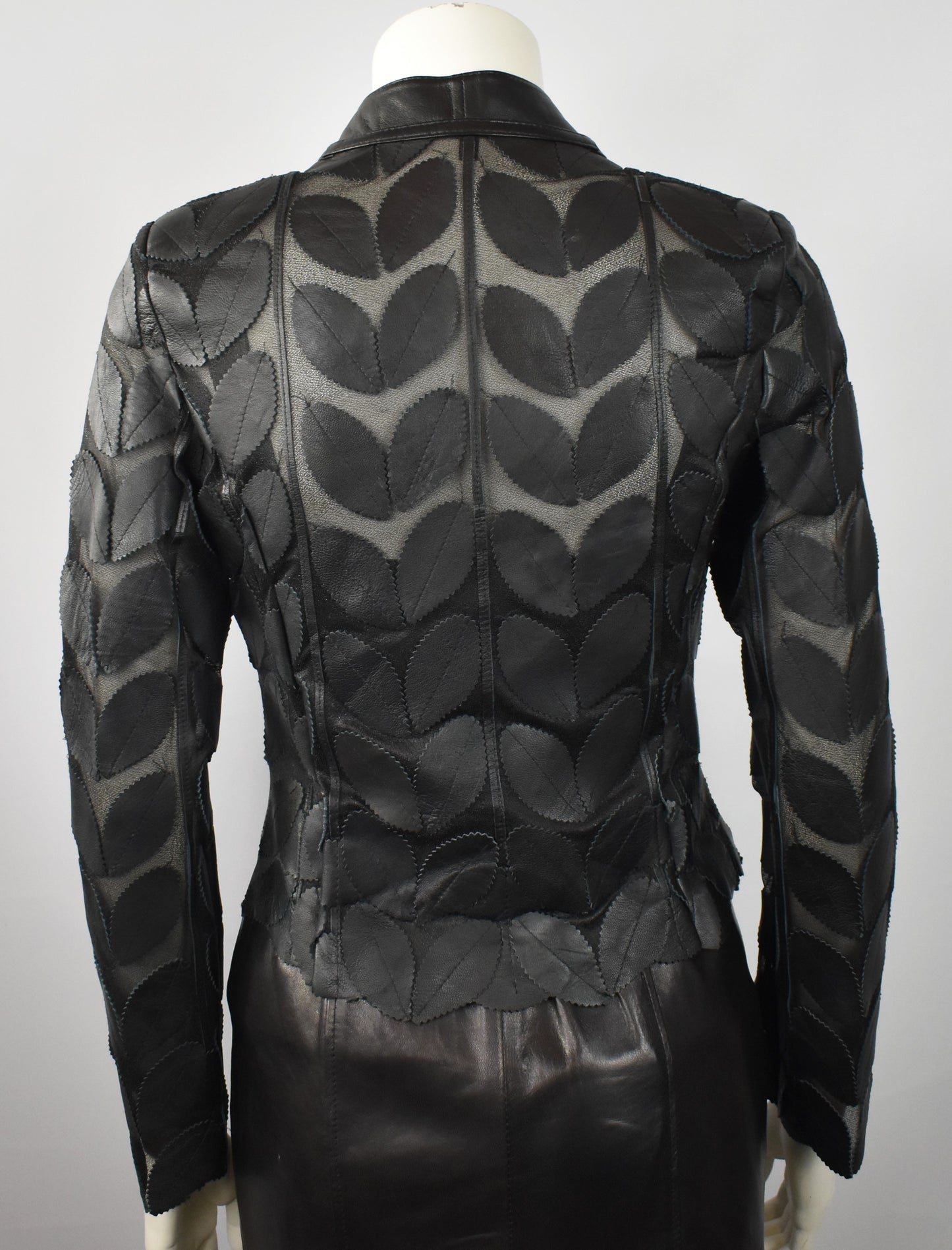 Designer Damen  Lederblazer Bluse