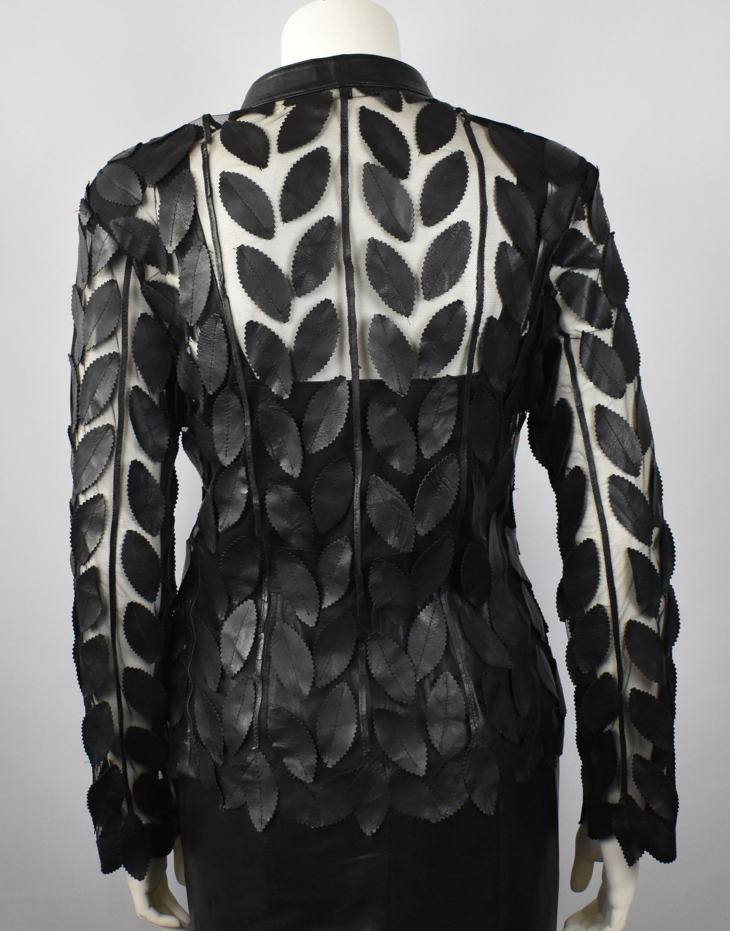 Designer Damen  Lederblazer Bluse