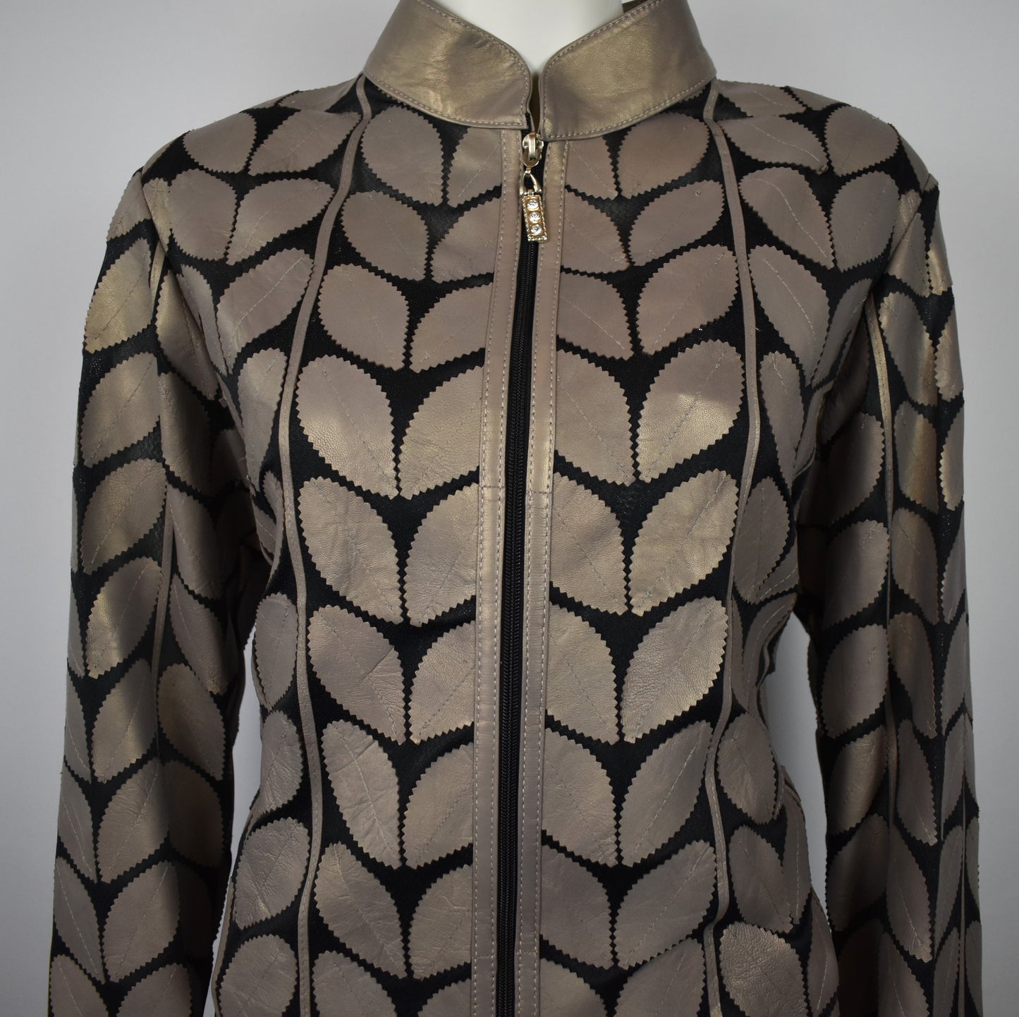 Designer Damen  Lederblazer Bluse